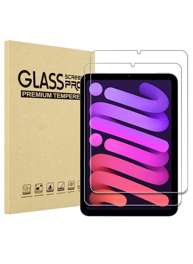 سجيت واقي شاشة قطعتان لجهاز آيباد ميني 8.3 بوصة الجيل السابع (A17 برو) 2024 والجيل السادس 2021، فيلم زجاجي مقوى لحماية آيباد ميني 7 و6 الطرازات A2567 وA2568 وA2569 وA2993 وA2995 وA2996 – شفاف - Image 1